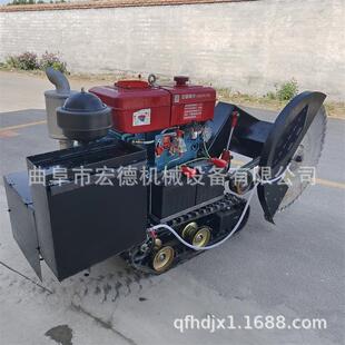 遥控式 路面切割机柴油马路切缝机切缝平整操作简单