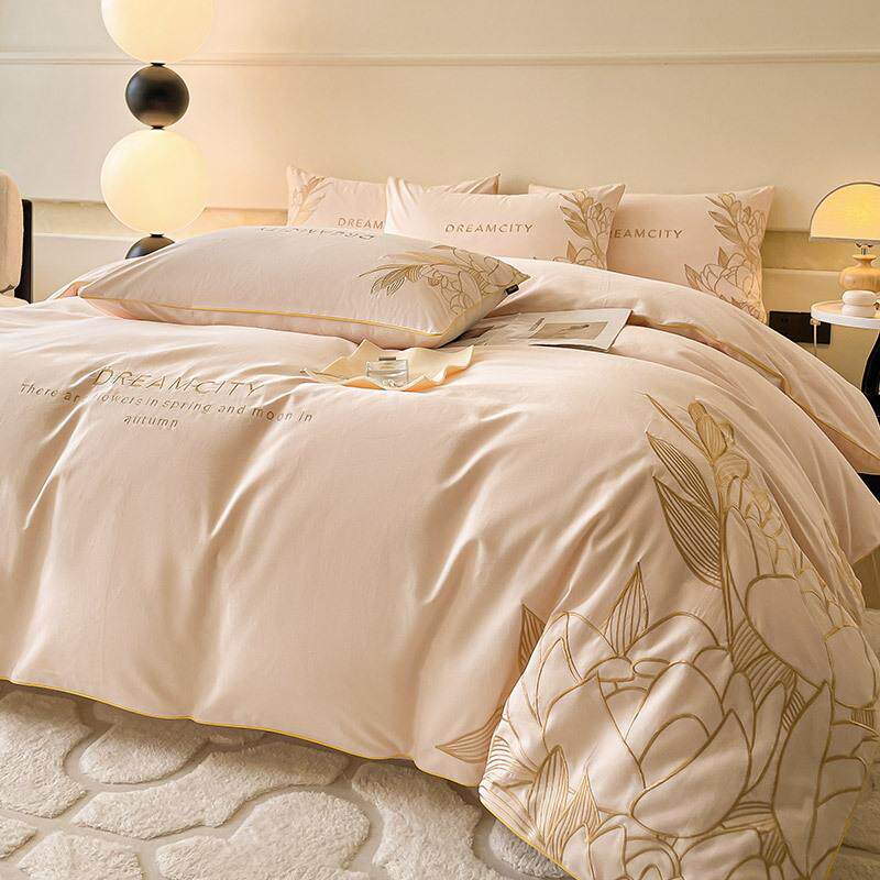 母婴级全棉加厚保暖磨毛四件套纯棉高精密刺绣床上用品贸易