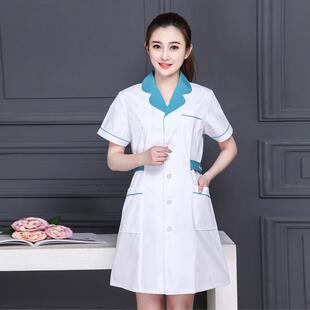 正品药店工作服女短袖夏薄款药房白褂男长袖容服医生护士服美冬季
