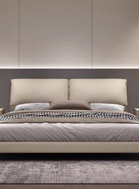 大象耳卧朵GPP皮艺床轻奢1.8双床米现代意式人简约主1.5米婚床皮