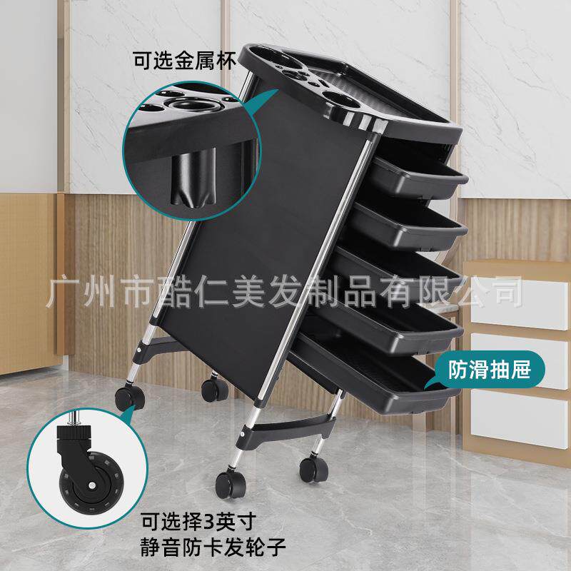 热销美推发工具手带抽屉专业工发廊理发店用美发带车轮手推车T28