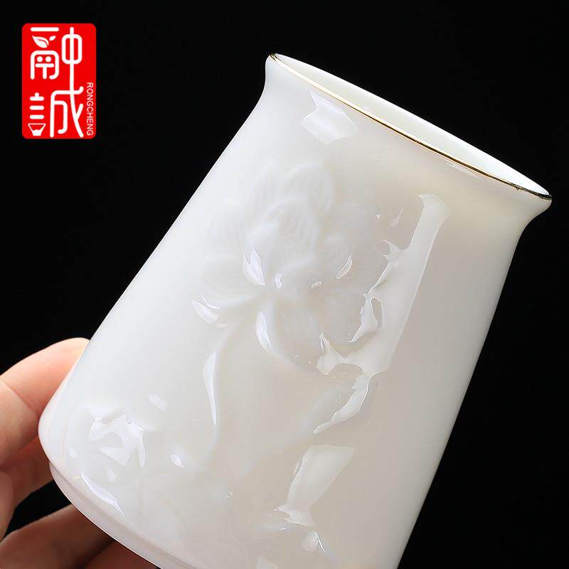 勺茶配件夹羊脂玉茶道套装茶黑檀木君子功夫6针茶具茶件套六61k3