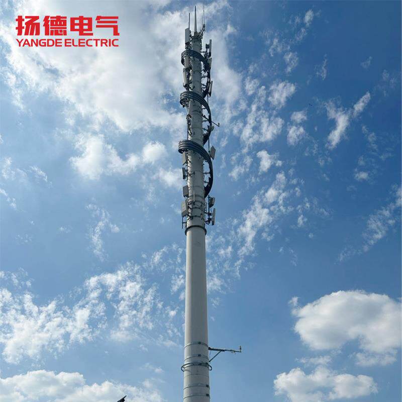 独管塔通信杆塔基站电信塔独管避雷针塔单管投光塔定制钢构