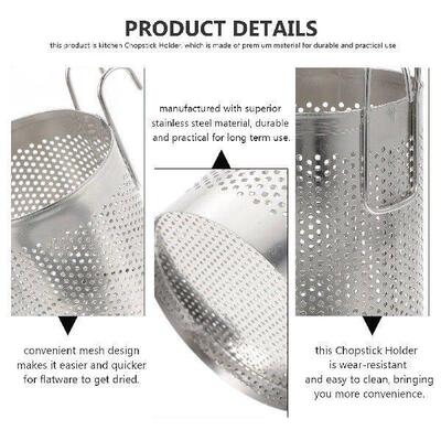 Cutlery Holder Stainless Steel Chopstick Drying Rack