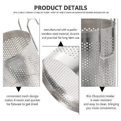 Cutlery Holder Stainless Steel Chopstick Drying Rack