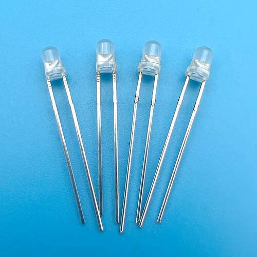 F3/5mm透明雾状红普绿红蓝红翠绿无极性led指示灯珠 两脚双色双向