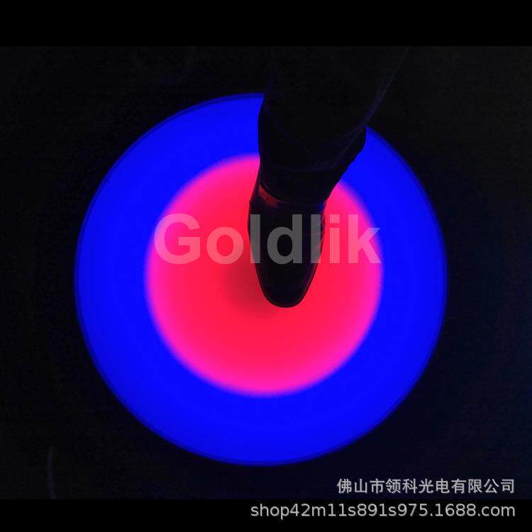 感应发光舞台地板圆形户外防水音乐彩色跑互动重力感应LED地砖灯