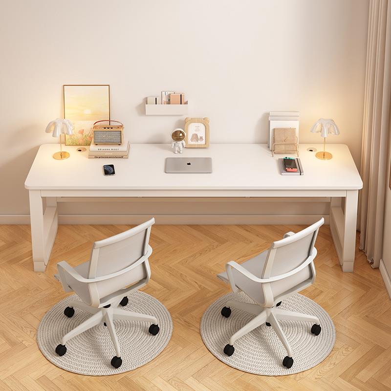 众之亿生实木用卧LNM室简书桌一体小户家型学写字桌双人易台式机