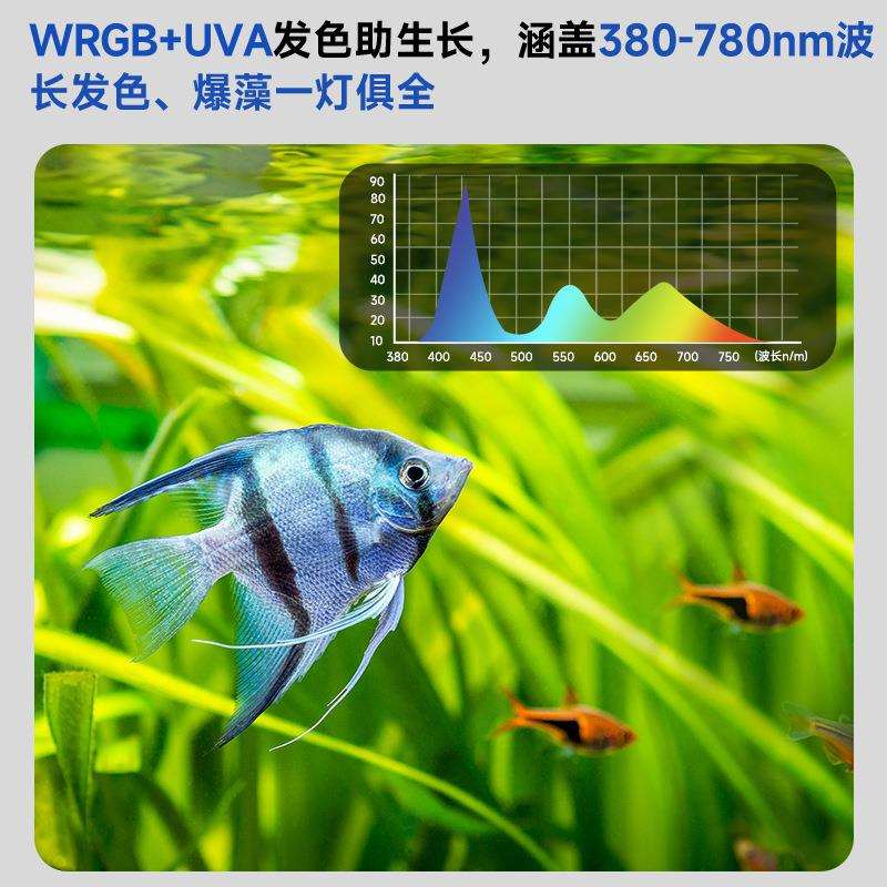 yee鱼缸灯led筒灯原生溪流缸WRGB全光谱水草灯爆藻鱼缸观赏鱼灯图片