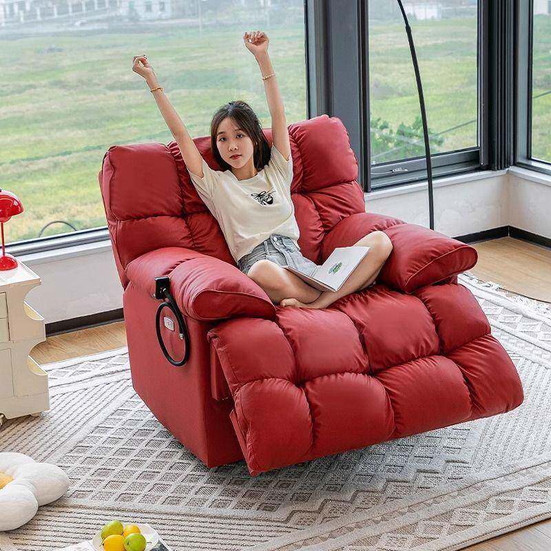 多功能云朵沙发电动按摩沙发椅可睡可躺家用单人太空休闲懒人摇椅