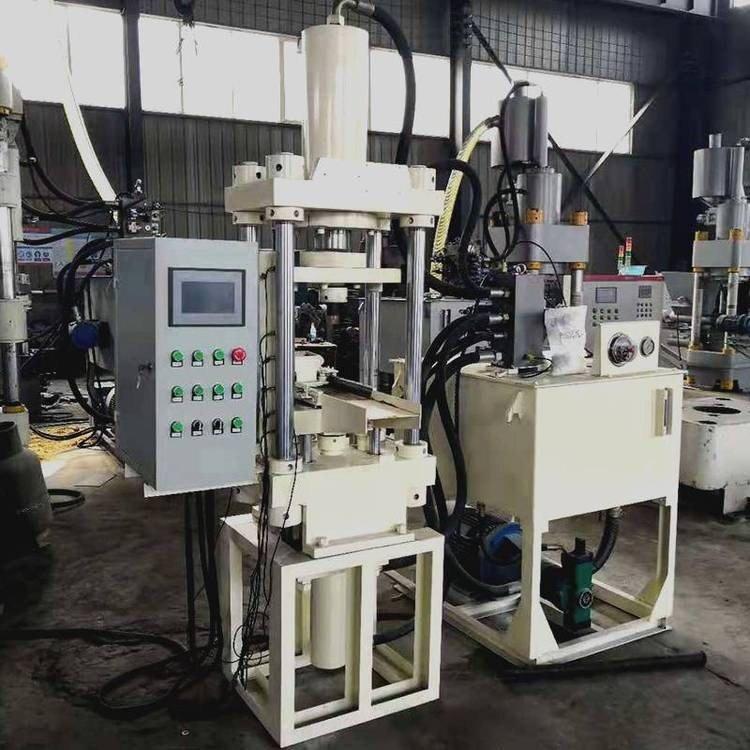 木渣木片压饼设备 液压椰粉棕榈丝压块机 艾草四柱液压成型机