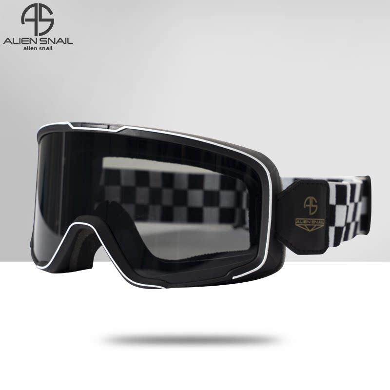 异形蜗牛摩托车护目镜哈雷头盔护目镜覆古摩托车骑行防晒防风护目