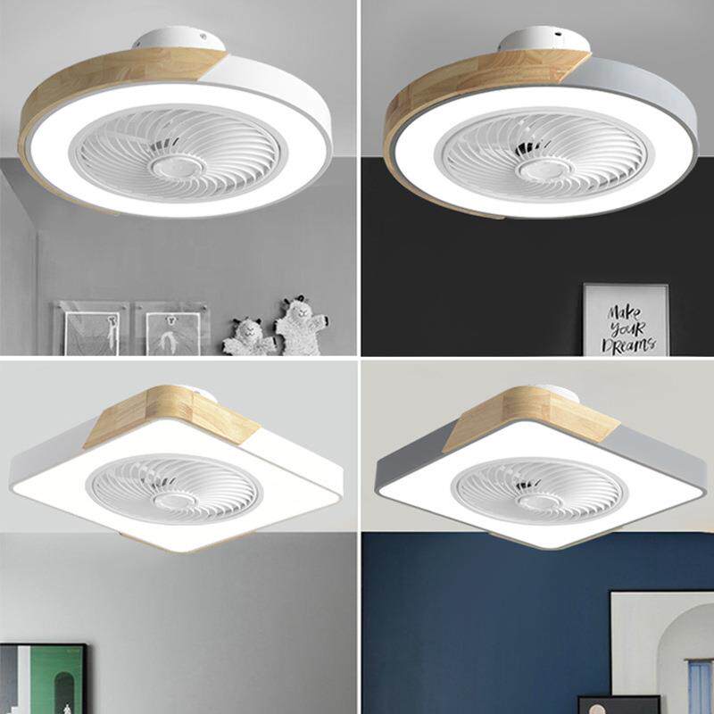 北欧卧室吸顶风扇灯客厅餐厅电风扇家用吊扇灯智能带风扇吊灯