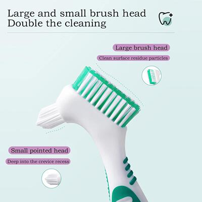 Denture Brush Toothbrushes Cleaning Care Double Sided brush