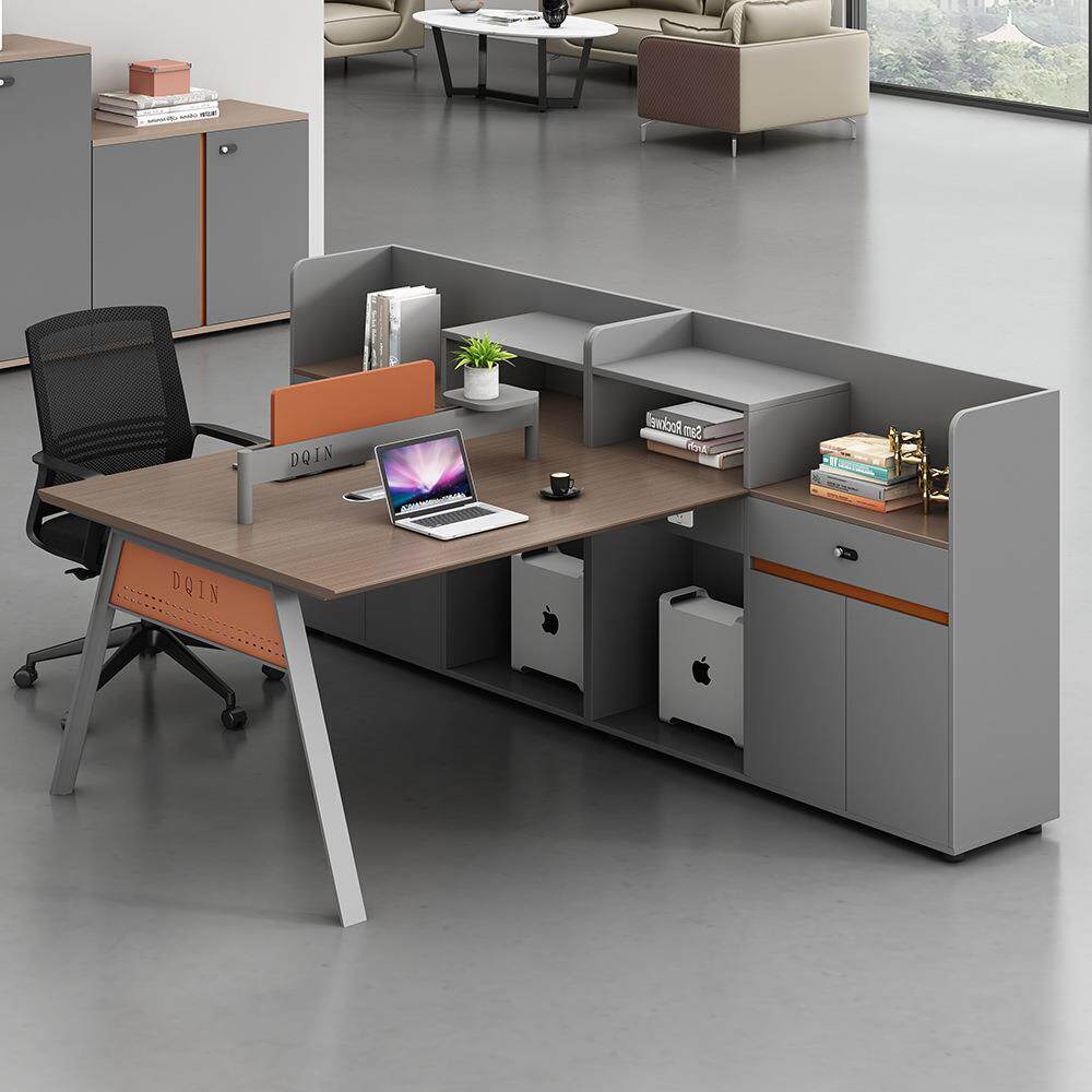 办公室简约现代职员办公桌椅组合2人4人位员工电脑桌子卡位办公台