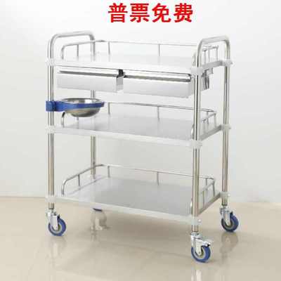加厚不锈钢医用治疗车医用小推车置物架手术医疗器械工具美容推车