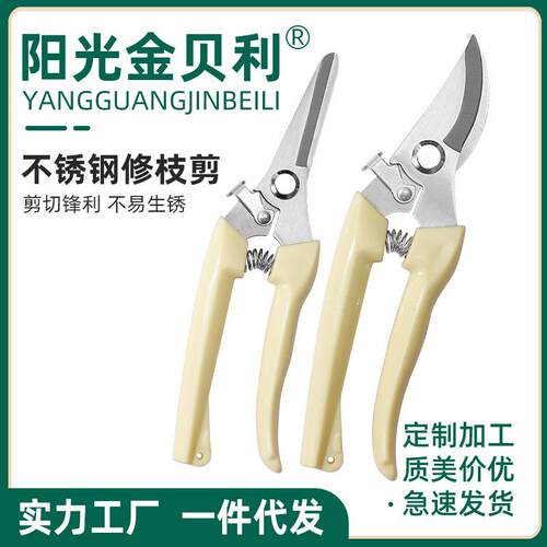 不锈钢修枝剪刀花园剪采摘果剪绿化园林工具盆景树枝剪修花专用剪