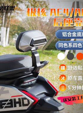 AE4max铝合金靠背AE4pro后座AE5i电动车改装配件防雨后腰靠垫