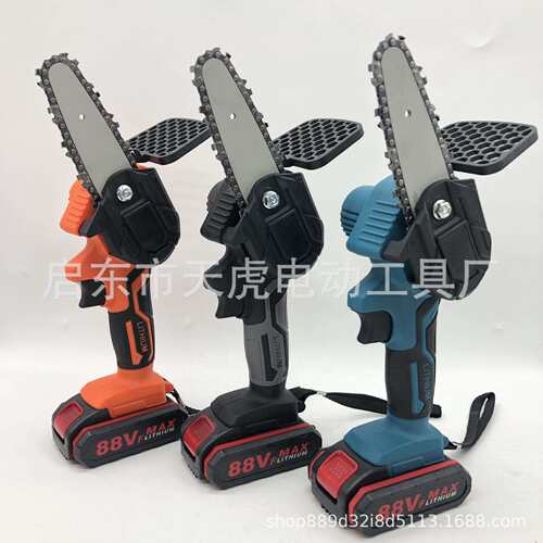 跨境充电式单手锯锂电锯小型手提锯伐木锯户外锯电链锯轻便迷你锯