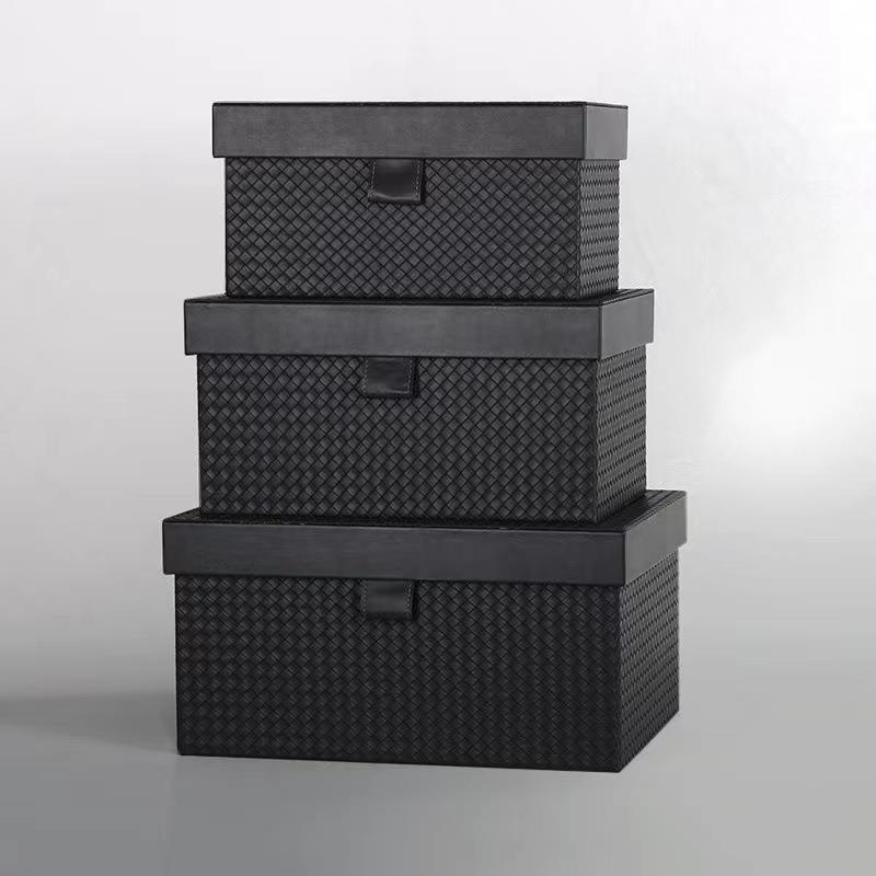 现代轻奢衣间柜收纳盒摆件样板帽软装饰品创意衣橱窗大HR689房号
