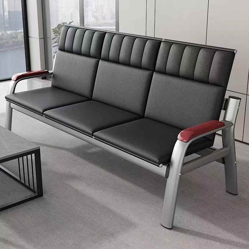 接待室办公沙发茶几组合简约现代商务会客简易办公室排椅沙发三位