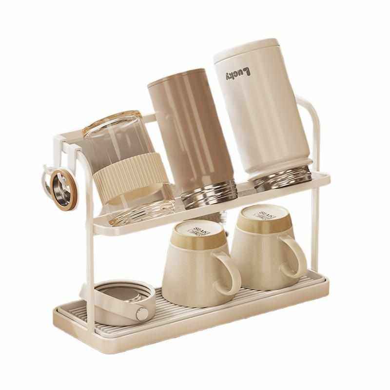 桌面双层沥水杯架倒挂感窗边高颜值厨房悬挂收纳小架子厨房置物架,家装主材,置物架,淘宝优惠券,粉丝福利购,淘宝优惠卷