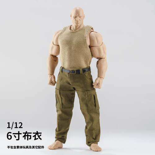INART MORFIG1/12WWE壮男C4麦克法兰7寸adam范马壮MUFF背心工装裤