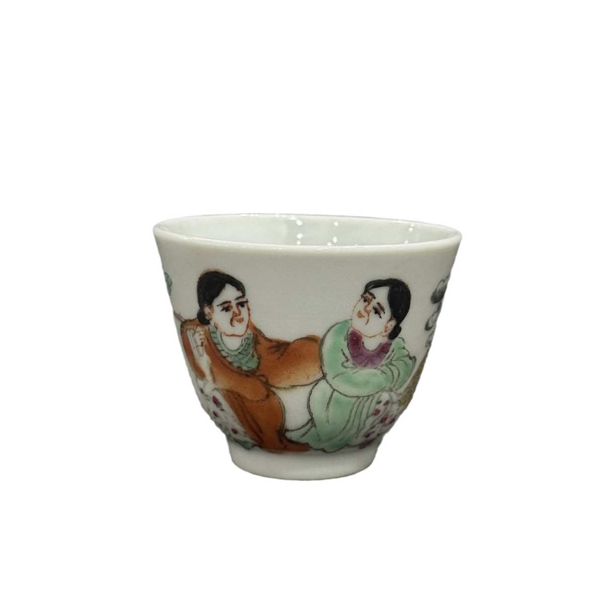 全手工手绘茶具茶杯景德镇粉彩人物567厂货主人杯瓷器功夫茶单杯