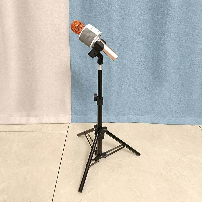 二胡吉他乐器话筒支架麦克风落地三脚架无线 线电容麦升降可携式
