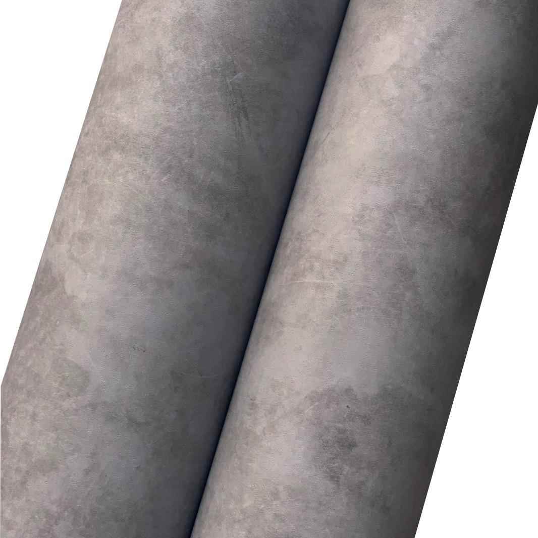 加厚浅灰色复古水泥纹磨砂面自粘墙纸壁纸展柜装饰膜翻新贴纸波音