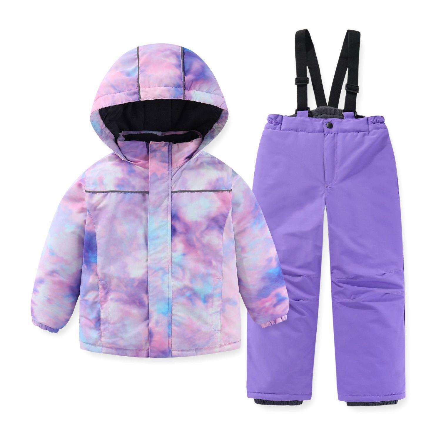 儿童冬季短款滑雪服套装户外防水贴膜加厚保暖宽松外贸厂家直发