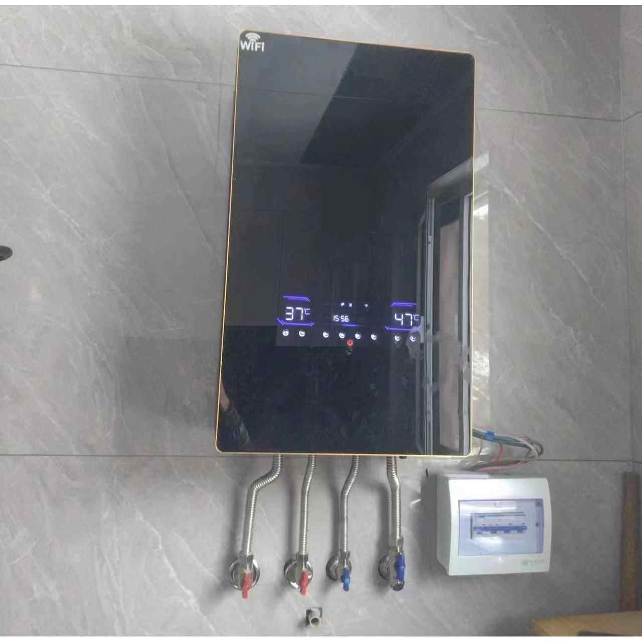 电壁挂式锅炉采暖洗浴两用玻璃面板手机APP控制16KW供暖160平