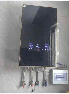电壁挂式锅炉采暖洗浴两用玻璃面板手机APP控制16KW供暖160平