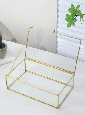 厂家供应几何销玻璃花房 心形玻璃首饰收纳盘 创意客厅装饰水果盘