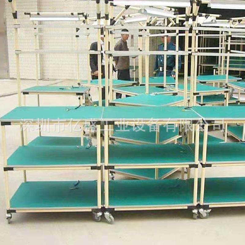 561惠州防作静电工台重型钳工桌车子无尘间流作水线手机电子维修