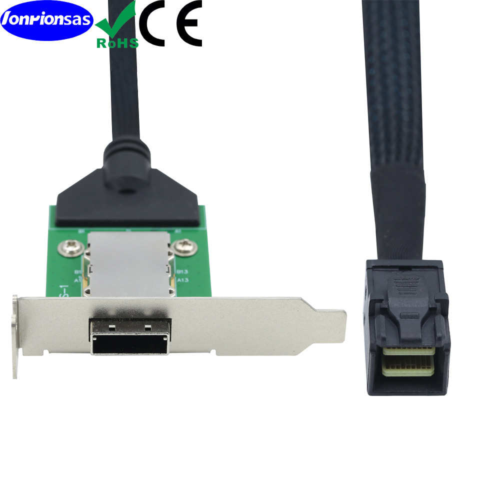 MINI SAS HD SFF-8643转HD SFF-8088 PCBA母服务器机内外转换线束