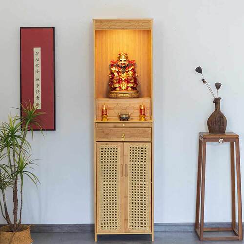 佛龛新中式立柜财神爷供桌香案台菩萨神台柜观音家用供奉佛柜神龛