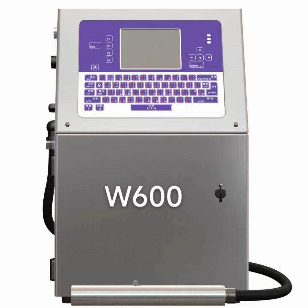 威领W600小字符喷码机全自动流水线打生产日期喷墨打码机厂家直销