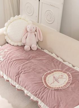 韩式褶皱花边刺绣蕾丝贴布花朵布艺皮沙发防滑沙发垫坐垫椅子垫