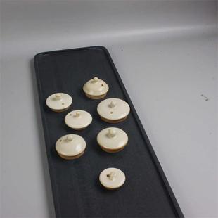 家用陶瓷轻奢高档茶壶盖子配件泡茶器零配 米黄汝窑功夫茶具套装