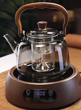 煮茶器茶壶家用烧水泡茶保温光波炉智能泡茶炉悦龙门2026新款黑晶