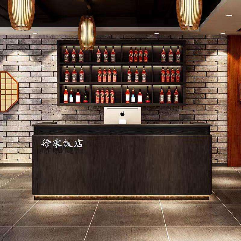复古收银台饭店吧台餐饮餐馆前台接待台民宿前台吧台服装店柜台