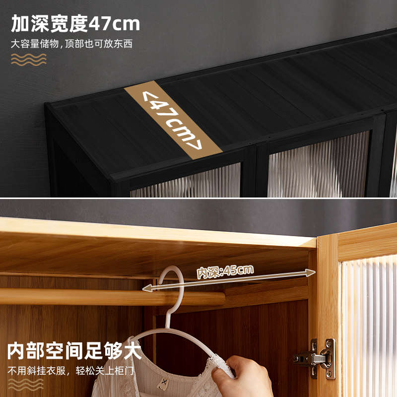 出租卧室耐用实木架儿童组装房屋物用衣橱柜子简易衣柜家用结实置