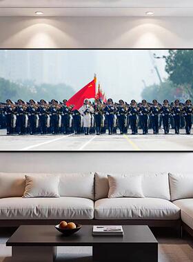 阅兵中国装饰画军迷挂画军人客厅卧室壁画办公室背景墙大气壁画