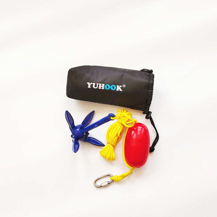 YUHOOK铝制锚铝锚折叠锚组合橡皮艇皮划艇冲锋舟充气钓鱼船锚