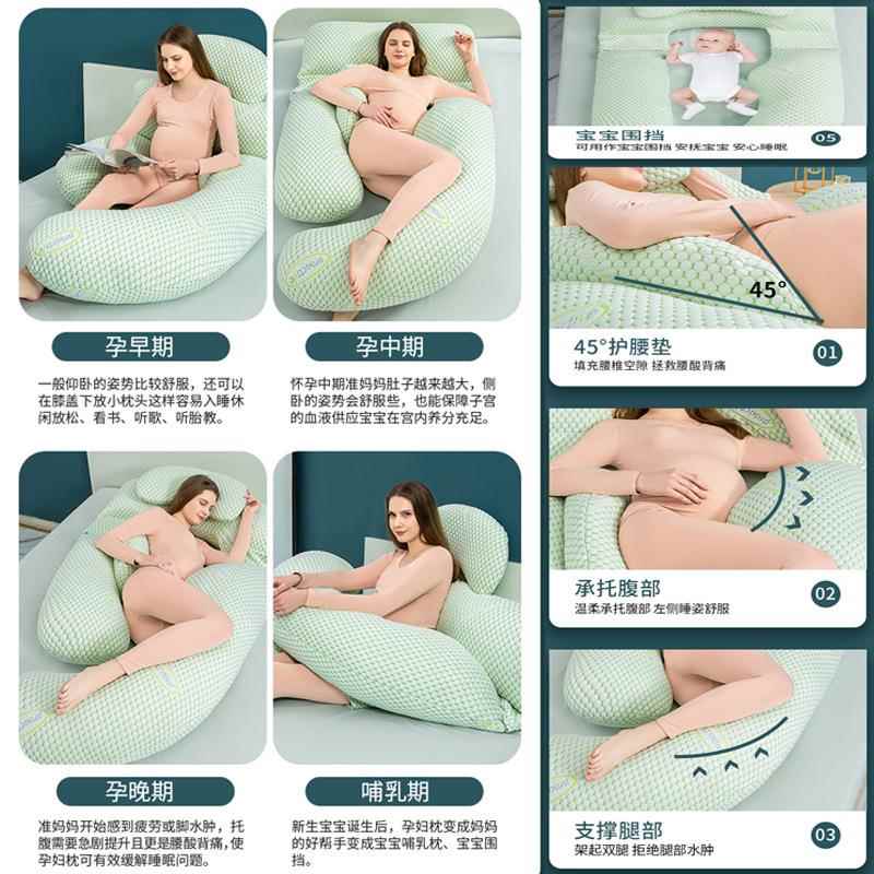 厂家直U销孕妇头夏季MY-20220护腰托腹侧睡枕枕多功能侧型卧靠枕