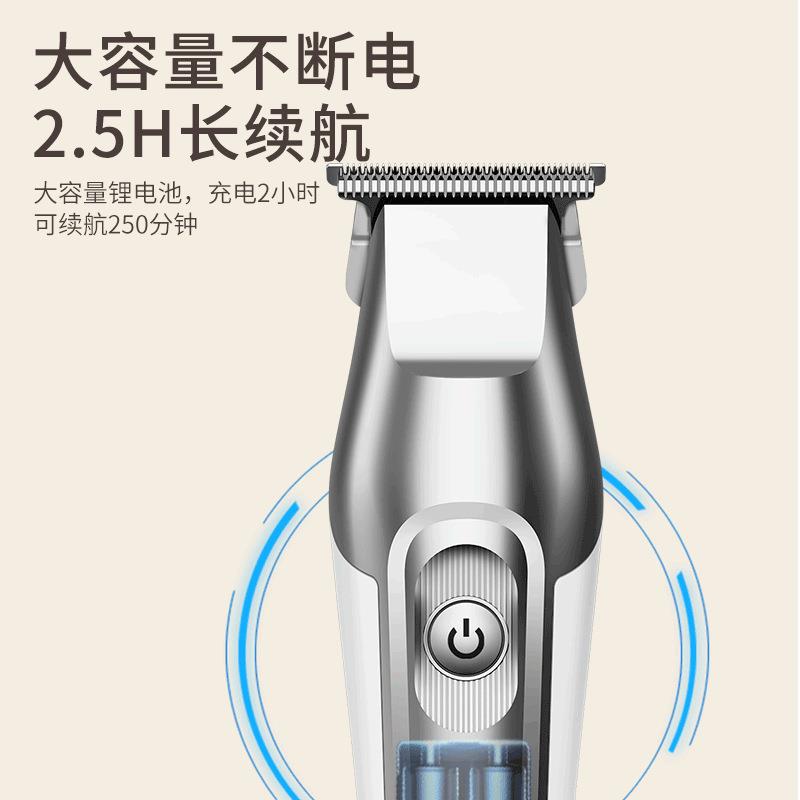 新款直销跨境理发器电动剃头雕刻刀油头剪发廊推白液晶显示电推剪