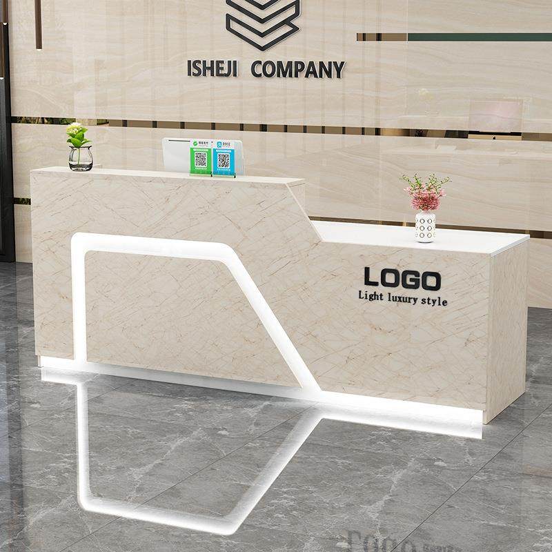 收银台柜台桌服装店院理发店公司前台接待台美发吧台简约现代