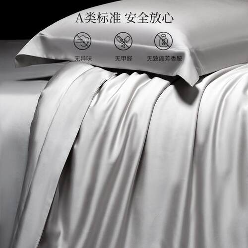 高端100支超细旦LF兰精天丝四件套夏季丝滑凉感床单被套裸睡床品4