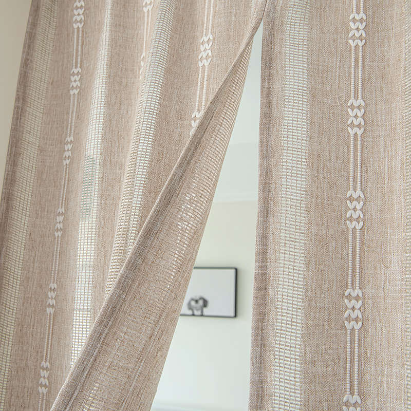 日系加厚棉麻门帘半帘短帘免打孔隔断帘布艺家用卧室厨房柜子宝粒